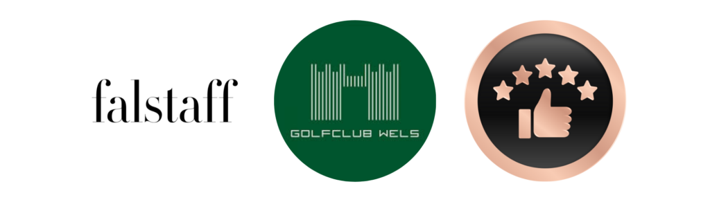 Qualitätssiegel und Auszeichnungen des Restaurants Birdie in Wels – Falstaff, Golfclub Wels und Gäste-Bewertungen